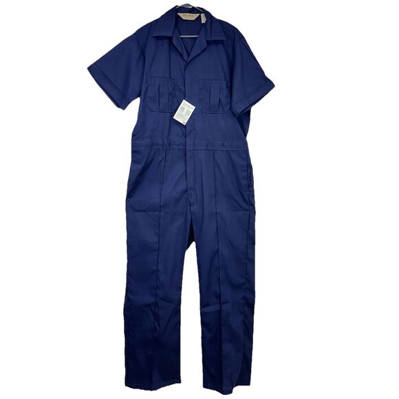VTG BIG MAC PENNEYS BLUE COVERALLS MECHANIC / WORKWEAR UNIFORM 44Reg Dead Stock - Picture 1 of 16